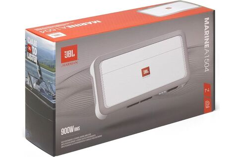 JBL MA1504 Marine Amplifier - 150W RMS x 4, Bridgeable to 450W, Corrosion-Resistant, High/Low-Pass Filters, Compact Design for Boats in Saudi Arabia