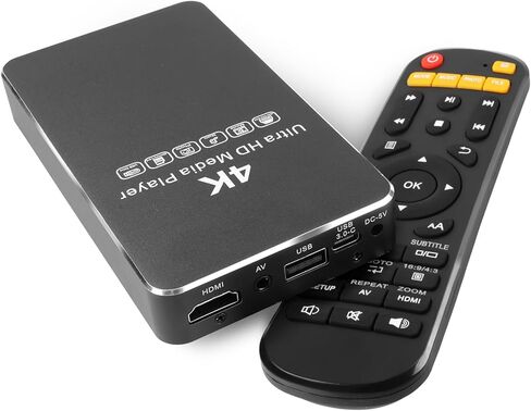 مشغل وسائط اللافتات الرقمية ACEMAX 4K مع حافظة معدنية - دعم SSD مدمج / 2.5 بوصة HDD، USB 3.0 Type-C، تشغيل تلقائي وحلقة، لا حاجة إلى شبكة Wi-Fi، مشغل وسائط HDMI 4K H.265 للتلفزيون والشاشات in Kuwait
