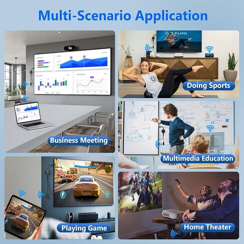 2026 Wireless HDMI Display Adapter 4K, Portable Screen Mirror Dongle, WiFi Casting Video/Audio for Phone, Pad, Android, Tablet, Laptop, Windows to TV/Monitor/Projector, Miracast, Airplay, DLNA in Saudi Arabia