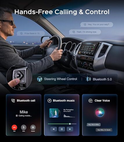 2+64G Car Radio Stereo for Toyota Tacoma 2005-2015, CarPlay & Android Auto Head Unit, 9" Touchscreen/GPS Navigation/HD Backup Camera/SWC in Saudi Arabia