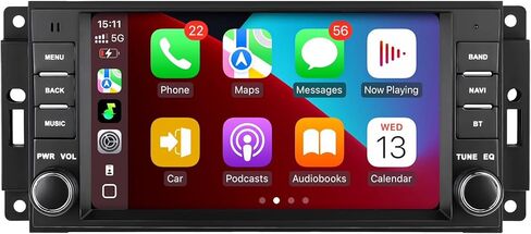 راديو السيارة لـ Wrangler JK 2007-2018 Dodge Ram 1500 2500 3500 2009-2012،7 بوصة 2+64G Android 13 وحدة رأس شاشة تعمل باللمس مع CarPlay اللاسلكي وAndroid Auto، ملاحة GPS، كاميرا احتياطية عالية الدقة in Kuwait