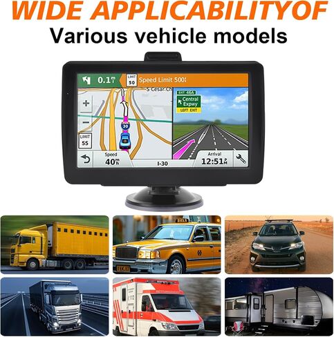 GPS Navigator for Car 2026 أحدث تحديثات مجانية لخرائط أمريكا الشمالية مقاس 7 بوصات مدى الحياة، وتنبيهات حدود السرعة، وتحذيرات الكاميرا ذات الضوء الأحمر. نظام ملاحة GPS عالمي لمعظم المركبات. in Kuwait