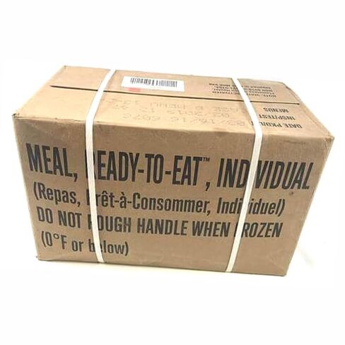 MRE (Ready-to-Eat) Meal Kit A and B Bundle Cases - Genuine U.S. Military Surplus Supply Box with Heater - Nutritional Emergency Food Bulk - Survival Food Rations Pack - Inspection Date 2025 or Better in Saudi Arabia