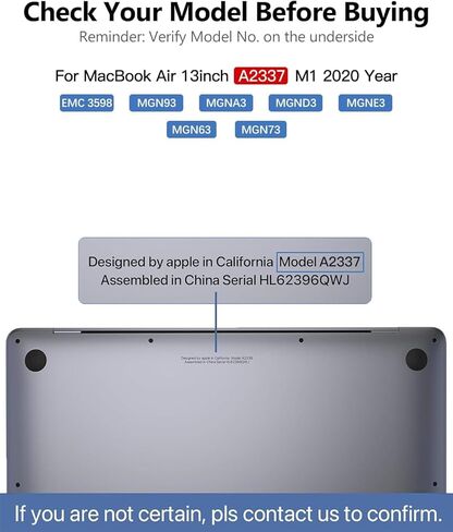 شاشة بديلة A2337 مقاس 13.3 بوصة لجهاز MacBook Air 13 بوصة M1 2020 - متوافقة مع EMC 3598، MGN63، MGN73، MGN93، MGNA3، MGND3، MGNE3 - مجموعة شاشة LCD كاملة مع مجموعة إصلاح (ذهبي وردي) in Kuwait