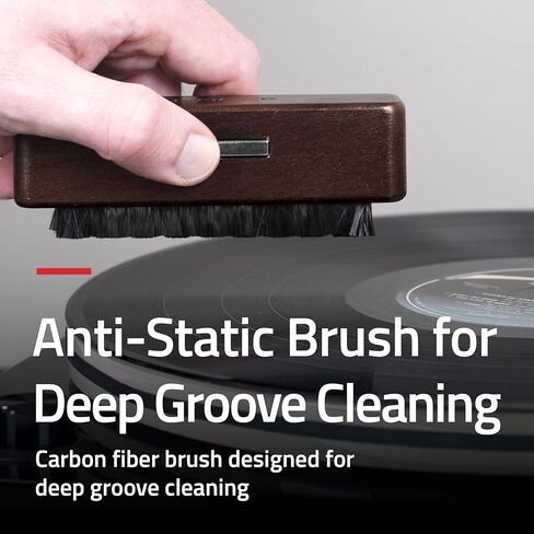 Fluance 2-in-1 Vinyl Record & Stylus Cleaning Kit with Anti-Static Carbon Fiber Brush and Turntable Stylus Brush with Soft Bristles - Precise Vinyl Cleaning Kit to Preserve Sound Quality (VB64) in Saudi Arabia