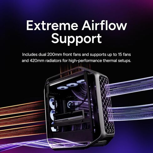 Cooler Master Cosmos Alpha Full Tower ATX PC Case – Flagship Curved Aluminum Frame, Powerful 200mm Dual Intake Fans, Fits 400mm GPUs & 420mm Radiators, ARGB Chassis Underglow, Limited Edition in Saudi Arabia
