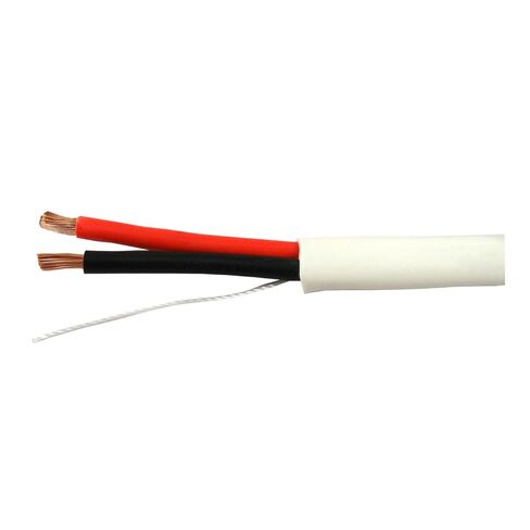 Audio Cable, 14AWG, 2 Conductor, 41 Strand, 500 ft, PVC Jacket, Pull Box, White in Saudi Arabia
