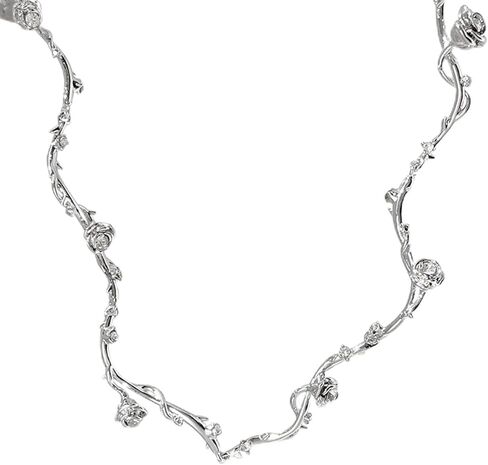 Buyongwant Irregular Necklace Rose Flower Chain Y2k Necklace Fashionable Collarbone Chain Women's Gift in Saudi Arabia