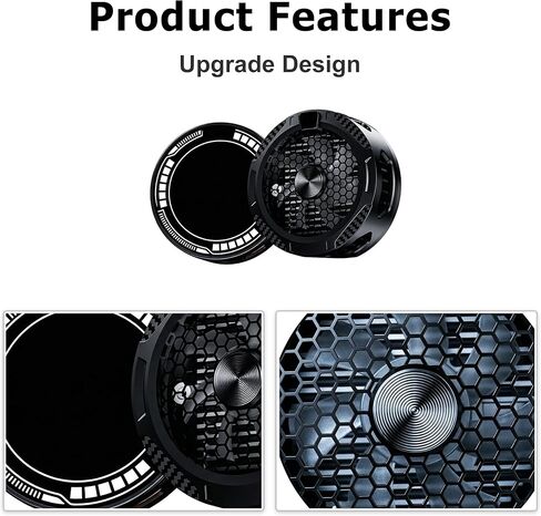 External Cooling Fans for ipad/Surface pro, Compatible for Steam Deck,Universal Radiator with Temperature Display for Mobile Gaming,Tiktok Live Streaming-Black in Saudi Arabia