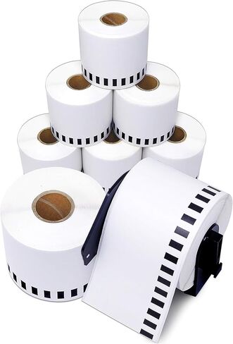 Replacement for Brother DK-1202 (10 Rolls, 3000 Total) 2.4" X 3.9" in Saudi Arabia