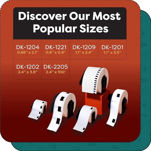 مواد لاصقة إيجيس - بديلة لـ Brother DK-1202 (10 بكرات، إجمالي 3000) 2.4 بوصة × 3.9 بوصة ملصقات شحن حرارية مباشرة مع 10 إطارات قابلة لإعادة الاستخدام - متوافقة مع طابعات QL، QL-800، QL-810W، QL-820NWB in Kuwait