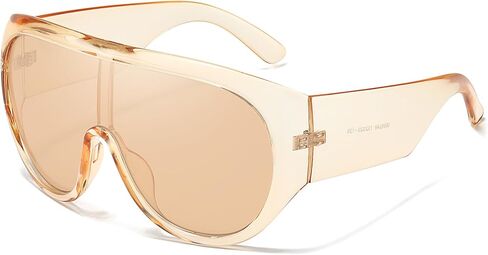 نظارة شمسية SODQW Aviator للنساء والرجال كبيرة الحجم بإطار معدني، نظارة شمسية Aviator مستقطبة عاكسة مع حماية من الأشعة فوق البنفسجية in Kuwait