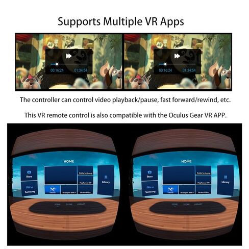Hoorawwi VR جهاز التحكم عن بعد Gamepad سماعة الواقع الافتراضي التحكم بالبلوتوث VR فيديو، لعبة، صورة شخصية، قلب الكتاب الإلكتروني/PPT/صفحة الزاوية، الماوس، في هاتف iPhone الذكي والكمبيوتر اللوحي والكمبيوتر المحمول in Kuwait