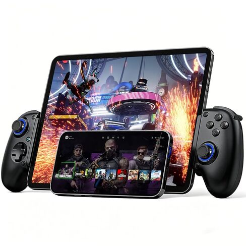 Joso Wireless Game Controller for iPhone/iPad/Android, Phone Controller for Android/iOS/Switch with Hall Effect Triggers, 2 Programmable Back Buttons, Dual Vibration & Turbo, Support Phone Case in Saudi Arabia