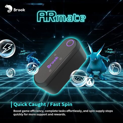 Brook Gaming AR Mate – Portable AR Game Accessory for Pokémon GO, Monster Hunter, Pikmin | Smart Roam, Quick Catch, Fast Spin, App-Controlled Speed, compatible with Xbox Controller in Saudi Arabia