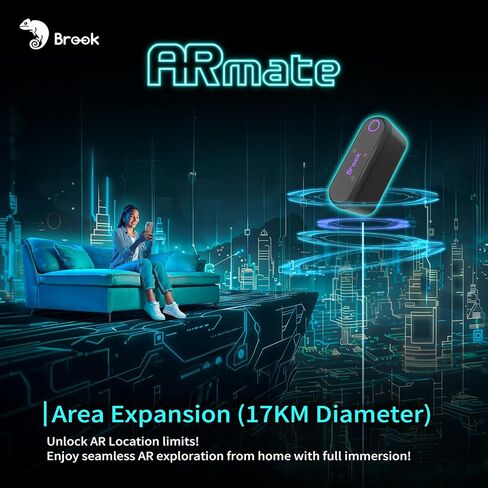 Brook Gaming AR Mate – Portable AR Game Accessory for Pokémon GO, Monster Hunter, Pikmin | Smart Roam, Quick Catch, Fast Spin, App-Controlled Speed, compatible with Xbox Controller in Saudi Arabia