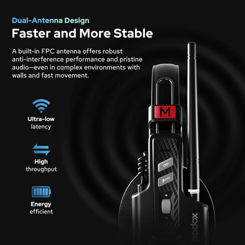 GODOX Skytalk Air 5S 2.4G Full-Duplex Wireless Intercom System for Group Communication with Noise Free Design 20H Battery Life 500m Transmittion in Saudi Arabia