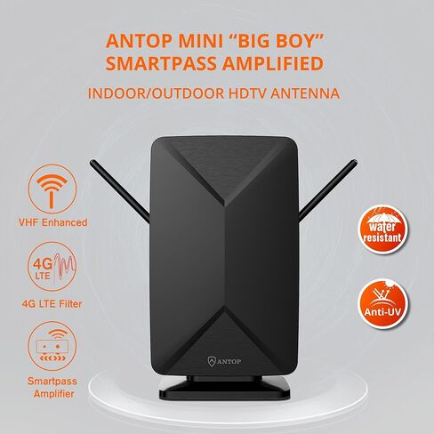 AT-406BV لوحة مسطحة صغيرة بيج بوي داخلي/خارجي Smartpass هوائي HDTV مضخم مع مكاسب عالية وفلتر 4G LTE مدمج in Kuwait