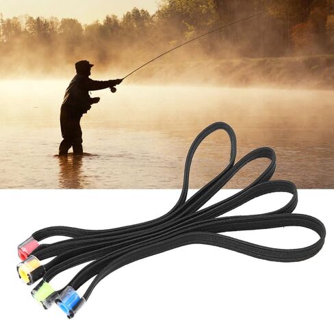 ‌4PCS Fishing Tippet Spool Rings Elastic Polyester Fiber Fly Line Leader Holders for Tackle Organization (8cm/3.15in)‌ in Saudi Arabia