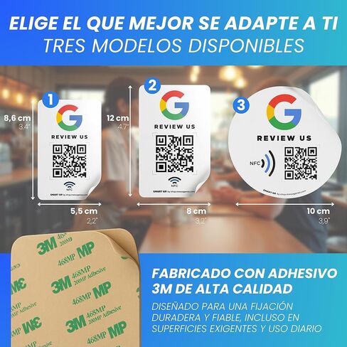 ملصقات لمراجعات Google - ملصق واحد QR وNFC - اترك لنا رأيك في ملصق الخرائط - متوافق مع iPhone وAndroid - ملصق لتعزيز تعليقاتي - إعدادات الصفحة الرئيسية | الرسائل in Kuwait