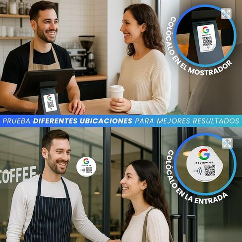 ملصقات لمراجعات Google - ملصق واحد QR وNFC - اترك لنا رأيك في ملصق الخرائط - متوافق مع iPhone وAndroid - ملصق لتعزيز تعليقاتي - إعدادات الصفحة الرئيسية | الرسائل in Kuwait