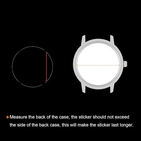 100pcs Watch Back Cover Protective Film, 20mm Red Line PE Round Watch Back Case Protector Film Stickers for Case Protection in Saudi Arabia