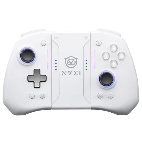 NYXI Hyperion Pro Wireless Controller for Switch/Switch OLED, Hyperion switch controller with Hall Effect Joystick, Programmable, 6-Axis Gyro, Turbo, Vibration (White) in Saudi Arabia