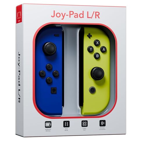 Tideal Set of Replacement Controller for Nintendo Switch - Compatible with Nintendo Switch (1) / OLED/Lite - Dual Vibration/Motion Control / 6-Axis Gyro (Blue & Yellow) in Saudi Arabia