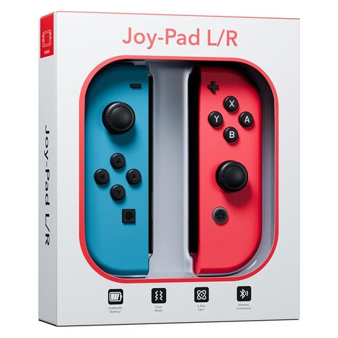 Tideal Set of Replacement Controller for Nintendo Switch - Compatible with Nintendo Switch (1) / OLED/Lite - Dual Vibration/Motion Control / 6-Axis Gyro (Blue & Yellow) in Saudi Arabia