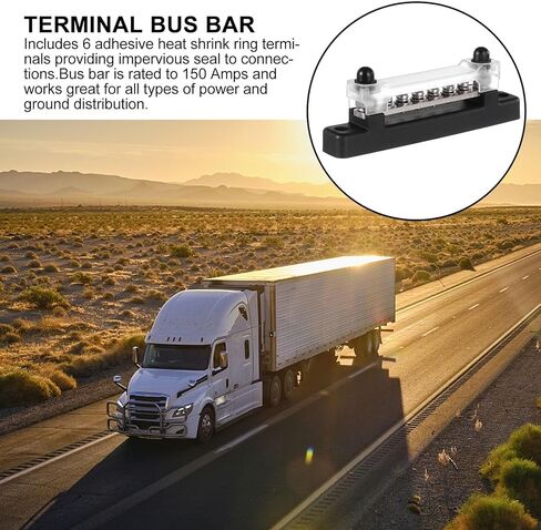 NUOBESTY 6-Terminal Copper Bus Bar with Cover, Power Distribution Terminal Block for Car Amplifier Installation and Automotive Electrical Systems in Saudi Arabia