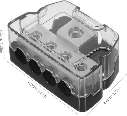 HANABASS Car Audio Power Splitter 1-in 4-Out Distribution Block for Vehicle Sound System Upgrade, Amp Ground Junction Box Compatible with Car Amplifier Installation Accessories in Saudi Arabia