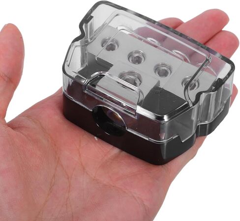 HANABASS Car Audio Power Splitter 1-in 4-Out Distribution Block for Vehicle Sound System Upgrade, Amp Ground Junction Box Compatible with Car Amplifier Installation Accessories in Saudi Arabia