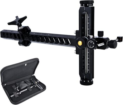 Adjustable Recurve Bow Sight, T-Shape 9" Archery Sight CNC with Quick-Release & Protective Case for Target Practice & Competition in Saudi Arabia