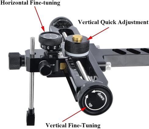 Adjustable Recurve Bow Sight, T-Shape 9" Archery Sight CNC with Quick-Release & Protective Case for Target Practice & Competition in Saudi Arabia