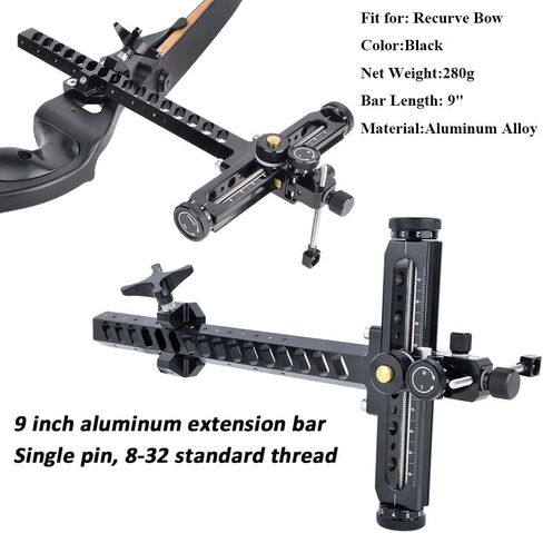 Adjustable Recurve Bow Sight, T-Shape 9" Archery Sight CNC with Quick-Release & Protective Case for Target Practice & Competition in Saudi Arabia