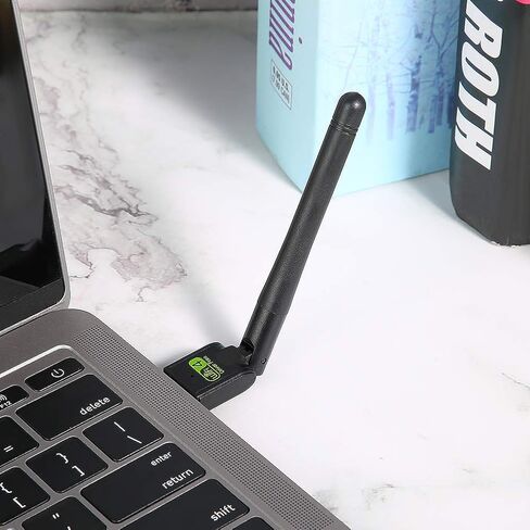 Wireless Network Card, USB2.0 WiFi Adapter Antenna Receiver 150Mbps with Security, Easy Installation, External Antenna for Desktop Computers, Laptops, and More in Saudi Arabia