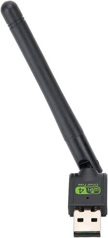 Wireless Network Card, USB2.0 WiFi Adapter Antenna Receiver 150Mbps with Security, Easy Installation, External Antenna for Desktop Computers, Laptops, and More in Saudi Arabia