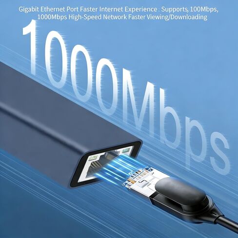 USB to Ethernet Adapter, Aluminum Gigabit Network Dongle, RJ45 LAN Wired Internet Converter for MacBook, Laptop, PC, Tablet, Computer with No Ethernet Port - Space Gray in Saudi Arabia