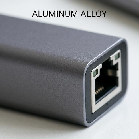 USB to Ethernet Adapter, Aluminum Gigabit Network Dongle, RJ45 LAN Wired Internet Converter for MacBook, Laptop, PC, Tablet, Computer with No Ethernet Port - Space Gray in Saudi Arabia