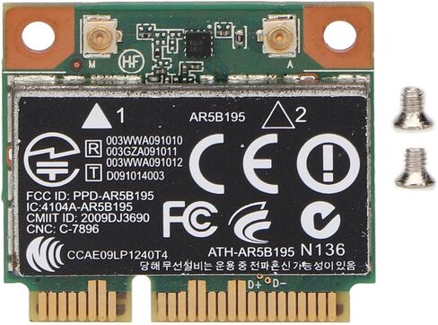 بطاقة شبكة PCIE WiFi صغيرة بسرعة 150 ميجابت في الثانية، توصيل وتشغيل Bluetooth 3.0 لـ 431 435 436 4530S، مع أداء مستقر وسهل التركيب in Saudi Arabia