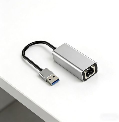 محول USB إلى إيثرنت، دونجل شبكة جيجابت من الألومنيوم، محول إنترنت سلكي RJ45 LAN لأجهزة MacBook، والكمبيوتر المحمول، والكمبيوتر الشخصي، والكمبيوتر اللوحي، والكمبيوتر بدون منفذ إيثرنت - فضي in Saudi Arabia