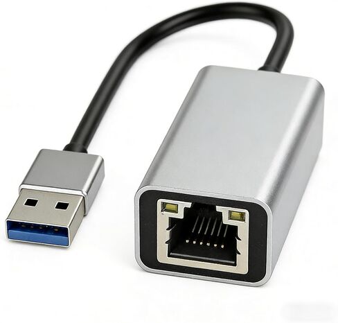 محول USB إلى إيثرنت، دونجل شبكة جيجابت من الألومنيوم، محول إنترنت سلكي RJ45 LAN لأجهزة MacBook، والكمبيوتر المحمول، والكمبيوتر الشخصي، والكمبيوتر اللوحي، والكمبيوتر بدون منفذ إيثرنت - فضي in Saudi Arabia