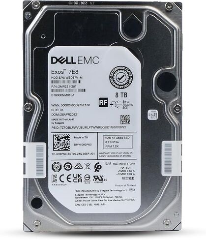 Dell/Seagate Exos 7E8 ST8000NM010A 8TB 7.2K RPM SAS 12Gb/s 512e 3.5in Enterprise Hard Drive (Renewed) in Saudi Arabia