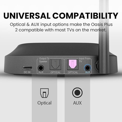Avantree Oasis Plus 2 + HAX06 Bundle – HDMI ARC Audio Extractor & Bluetooth 5.3 Transmitter for TV, Stream Audio to Headphones & Soundbar Simultaneously, Perfect for HDMI-Only TVs in Saudi Arabia