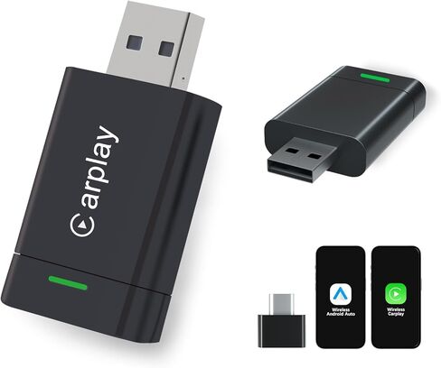 2026 Upgraded Wireless CarPlay Adapter for iPhone – Mini Wired to Wireless Dongle, Fast 5.8GHz WiFi & Bluetooth Connection, Plug & Play, Universal for OEM Wired CarPlay Cars in Saudi Arabia