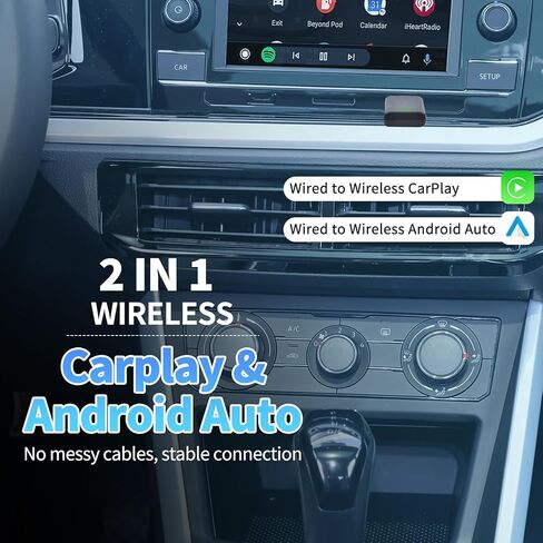 2026 Upgraded Wireless CarPlay Adapter for iPhone – Mini Wired to Wireless Dongle, Fast 5.8GHz WiFi & Bluetooth Connection, Plug & Play, Universal for OEM Wired CarPlay Cars in Saudi Arabia