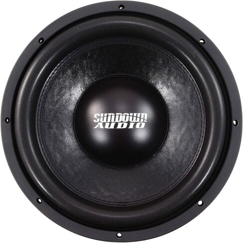 حزمة Sundown Audio E-12 V.4 D4: مضخم صوت للسيارة بقدرة 12 بوصة 1500 واط / 750 واط RMS، حاوية فرعية ذات فتحات تهوية RQB12، مجموعة تثبيت كاملة لصندوق فرعي واحد، 3 عناصر in Saudi Arabia