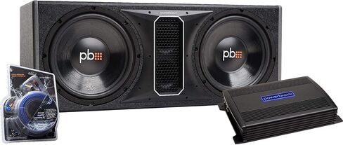 PowerBass Party Pack - Dual 12" Subwoofers in Vented Enclosure with ASA3-400.2 Amplifier and Wiring Kit in Saudi Arabia