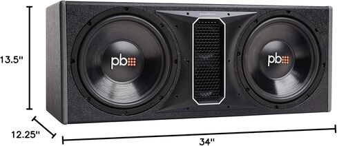 PowerBass Party Pack - Dual 12" Subwoofers in Vented Enclosure with ASA3-400.2 Amplifier and Wiring Kit in Saudi Arabia
