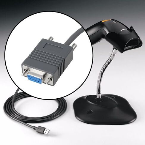 SING F LTD 9-pin Barcode Scanner Serial Cable CBA-R01-S07PAR Compatible with Symbol LS2208 RS232 (2 Meters) in Saudi Arabia